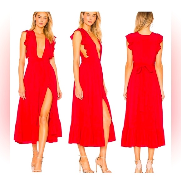 Majorelle Revolve Mistwood Statement Maxi Wrap Dress women’s size XL - Picture 1 of 14